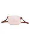 Chloé Kids Logo Canvas Shoulder Bag In Pink