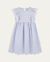 Chloé Striped Dress In White Blue