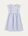Chloé Striped Dress In White Blue