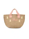 Chloé Logo-embroidered Tote Bag In Brown