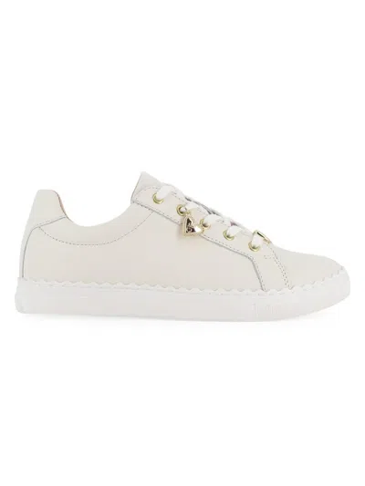Chloé Girl's Scallop Leather Sneakers In White