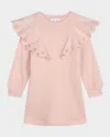 Chloé Girl's Scalloped Embroidered Dress In Pink  Washed Pink
