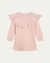 Chloé Ruffle-detail Organic Cotton Dress In Pink  Washed Pink