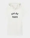 Chloé Logo-embroidered Dress In Offwhite