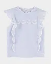 Chloé Organic Cotton Blouse In White  Blue