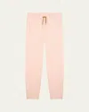 Chloé Girl's Striped Trim Knit Trousers In Pink  Washed Pink