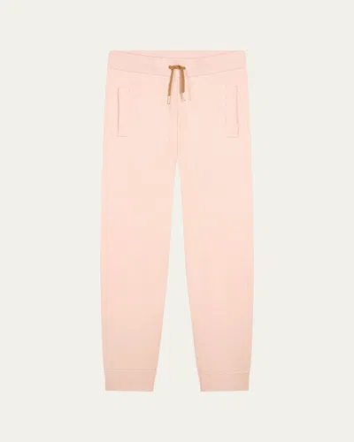 CHLOÉ GIRL'S STRIPED TRIM KNIT TROUSERS
