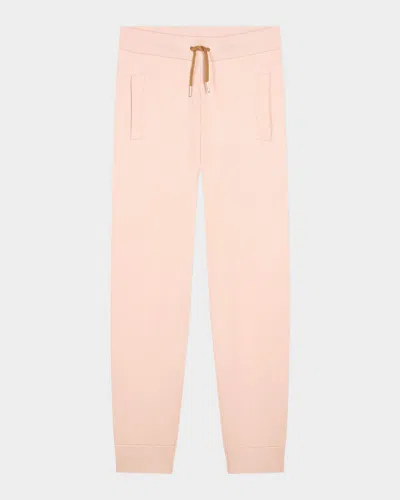 CHLOÉ GIRL'S STRIPED TRIM KNIT TROUSERS