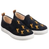 CHLOÉ GIRLS BLUE SUEDE SLIP-ON TRAINERS