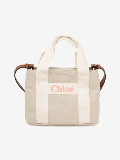 Chloé Kids'  Girls Canvas Crossbody Bag In Beige