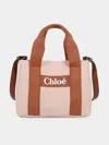 Chloé Logo-embroidered Shoulder Bag In Pink
