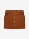 Chloé Girl's Jenny Velvet Corduroy Skirt In Brown