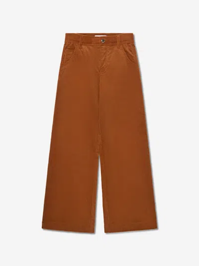 Chloé Kids' Girls Corduroy Trousers In Brown