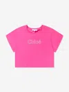 Chloé Logo-embroidered Cotton T-shirt In Pink