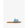 Chloé Chloe Girls Denim Kids Branded Denim Sliders 6-9 Years In Denim