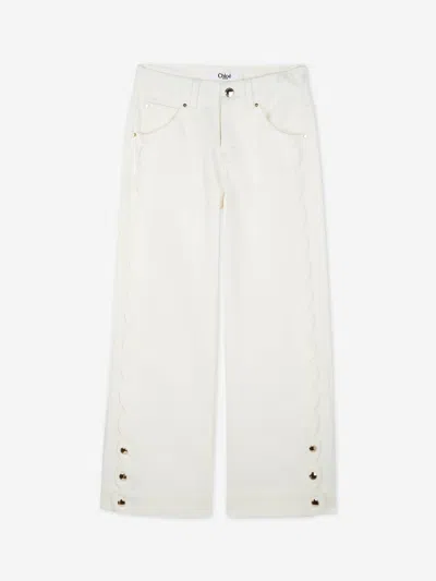 CHLOÉ CHLOÉ GIRLS DENIM TROUSERS