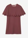 Chloé Girls Embroidered Flower Milano Dress In Pink