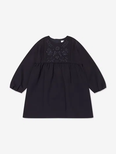 Chloé Kids' Girls Embroidered Milano Dress In Blue