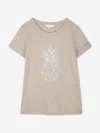 Chloé Girls Embroidered Pineapple T-shirt In Neutral