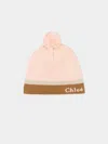 Chloé Logo Hat In Pink