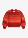 Chloé Girls Knitted Gradient Jumper In Orange
