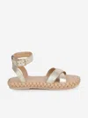 Chloé Braided-sole Leather Sandals In Gold