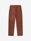 Chloé Girls Leather Trousers In Brown