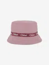 Chloé Girls Logo Bucket Hat In Pink