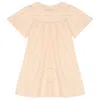 Chloé Chloe Girls Logo Embroidered Cotton Dress
