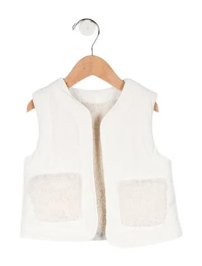Pre-owned Chloé Babies' Girls' Logo Embroidered Vest In White