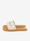 Chloé Logo-print Flip Flops In Ivory