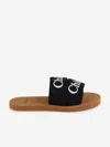 Chloé Aqua Logo Sandals In Black