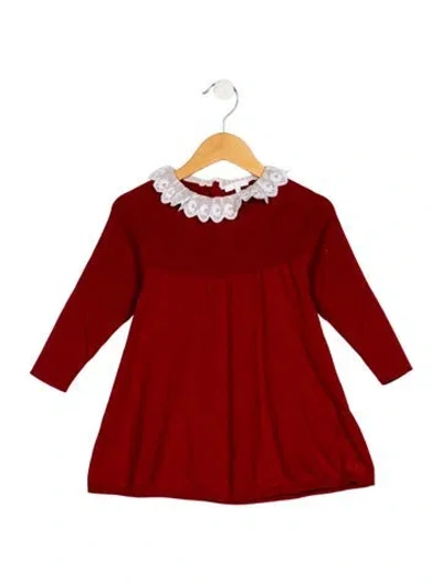 Pre-owned Chloé Babies' Girls' Long Sleeve Dress In Red