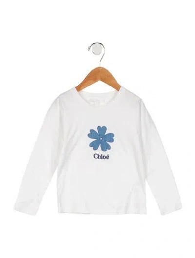 Pre-owned Chloé Babies' Girls' Long Sleeve Top In White