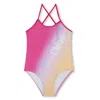 Chloé Multicolor One-piece Swimsuit For Girl In Pink