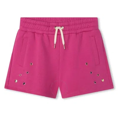 CHLOÉ CHLOE GIRLS ORGANIC COTTON EYELET-DETAILED SHORTS