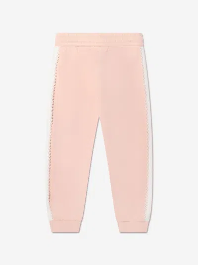 Chloé Babies' Girls Organic Cotton Joggers In Pink