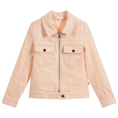 Chloé Kids' Girls Pink Cotton Drill Jacket