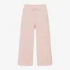 Chloé Girls Pink Cotton Wide-leg Joggers In Pink