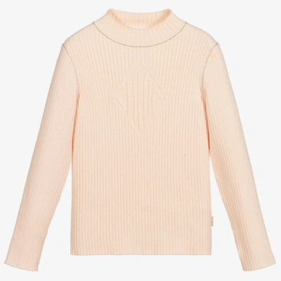 Chloé Kids' Girls Pink Ribbed Sweater