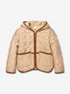 Chloé Hooded Quilted Jacket In Beige