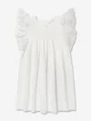 Chloé Girls Ruffle Dress In Ivory