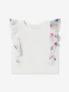 Chloé Girls Sleeveless Ruffle T-shirt In Ivory