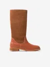 CHLOÉ GIRLS SUEDE AND LEATHER BOOTS