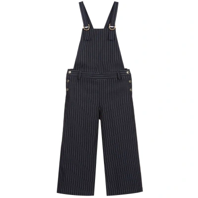 Chloé Girls Teen Blue Cropped Dungarees