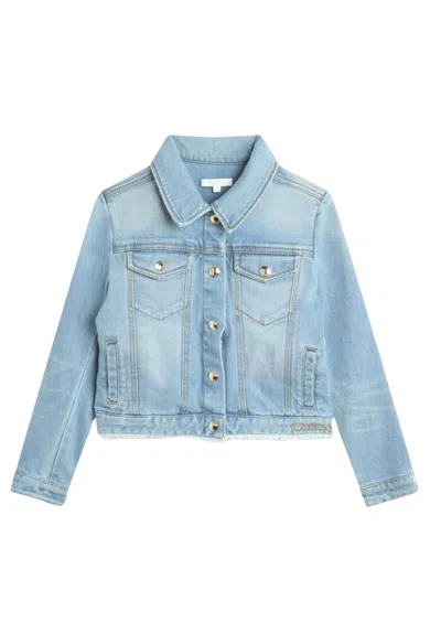 Chloé Kids' Giubbotto Jean In Denim