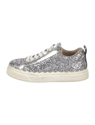 Pre-owned Chloé Glitter Glitter Accents Sneakers