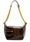 Chloé Chloe Glossed Leather Camera Bag In Dark Brown