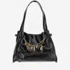 Chloé Glossy Leather Shoulder Bag In Black