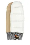 Chloé Chloe Two Tone Nylon And Leather Gloves In Multicoloured